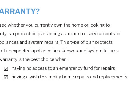 home warranty power